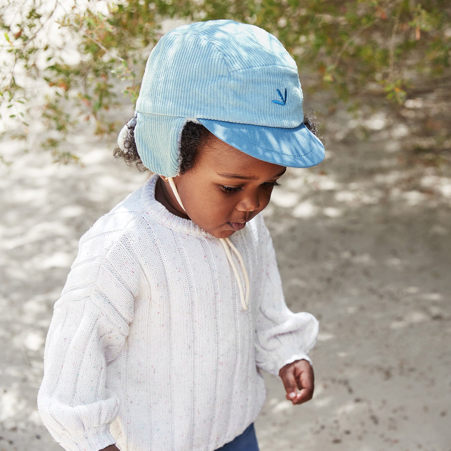 Kids Winter Hat - Sky Blue - Bomber Hat Style, Woolly Hat Beanie