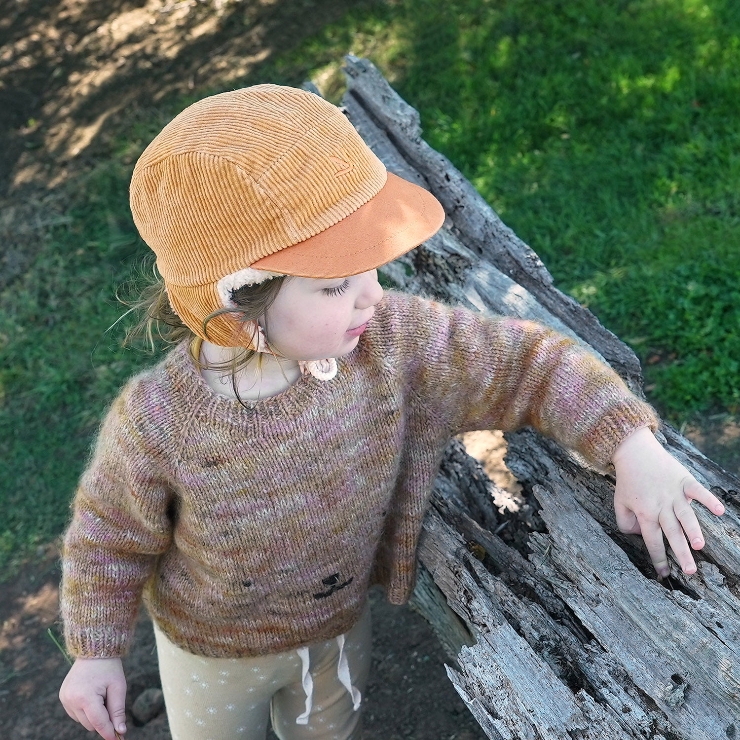 Kids Winter Hat - Mustard - Bomber Hat Style, Woolly Hat Beanie
